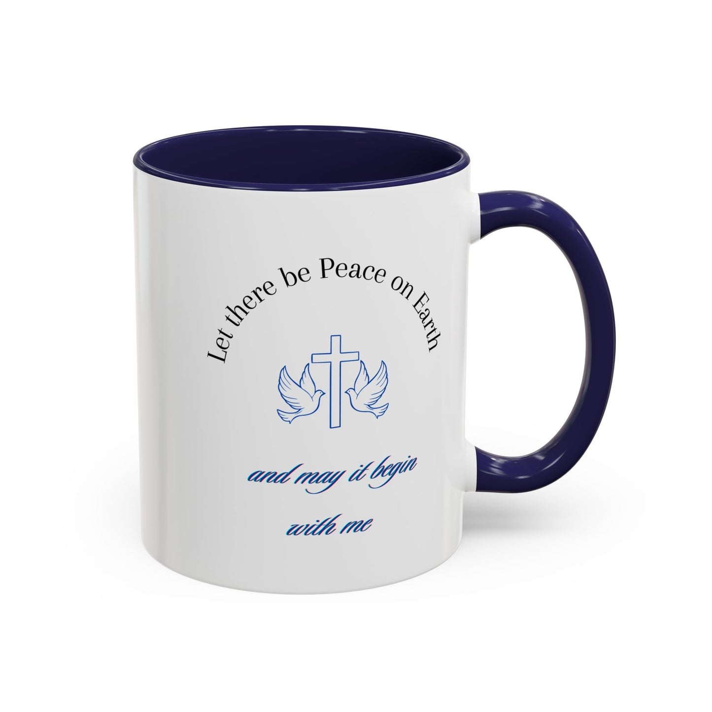 Inspirational, Reminding us of the need for Christ true peace Accent Coffee Mug, 11oz. Wonderful gift for self or a friend