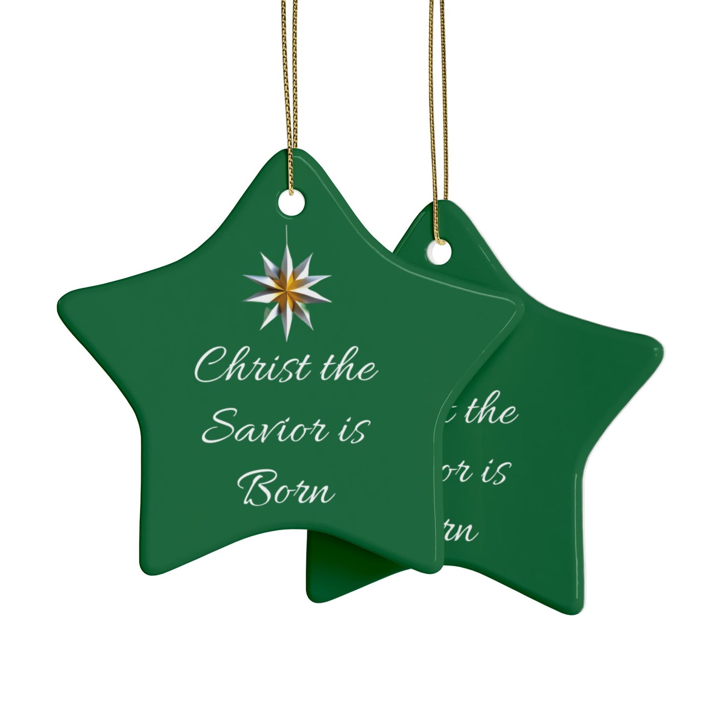 Christ the Savior is Born Ceramic Ornaments (1pcs, 5pcs, 10pcs, 20pcs) Wonderful gift for a friend, family to hang on your tree